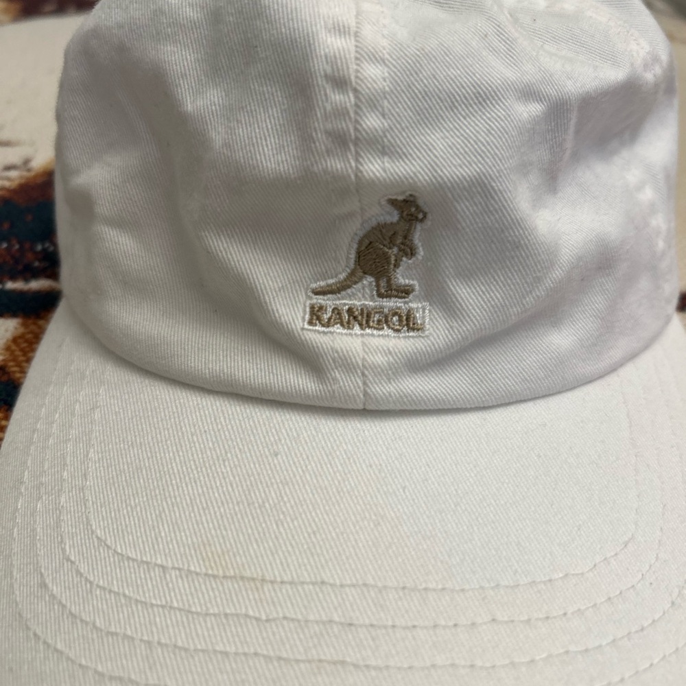 Kangol Washed Baseball Adjustable Cap White. - image 2